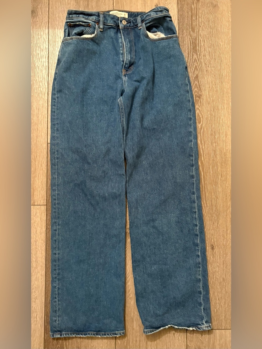 Abercrombie & Fitch 90s Relaxed High Rise Jeans Women’s 28 Straight Leg Blue